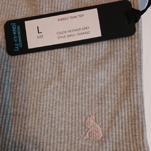 Kuwalla Tee Women's Gray Ribbed Tank Top NEW - Picture 4 of 5